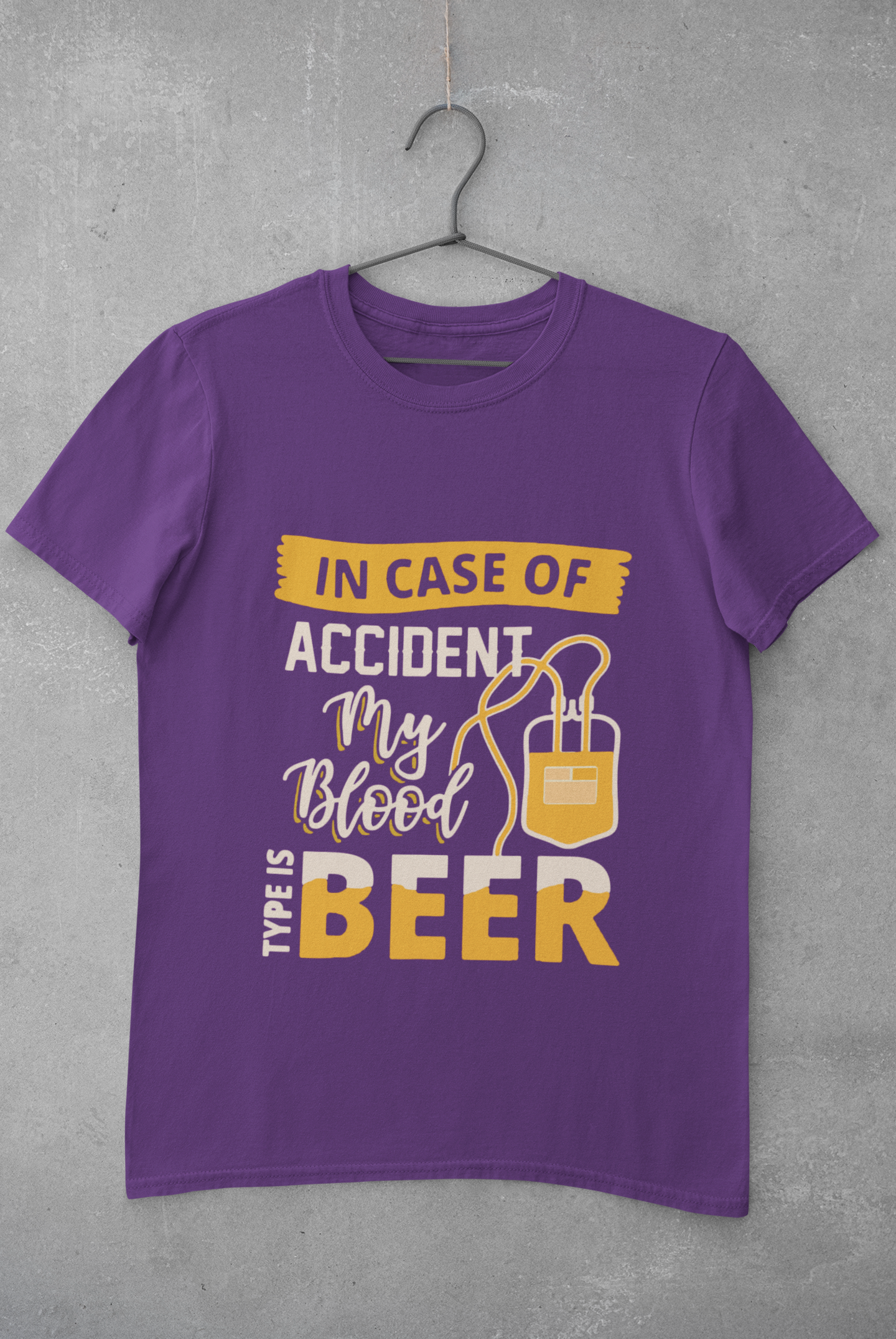 My Blood Type Is Beer Women Half Sleeves T-shirt- FunkyTeesClub