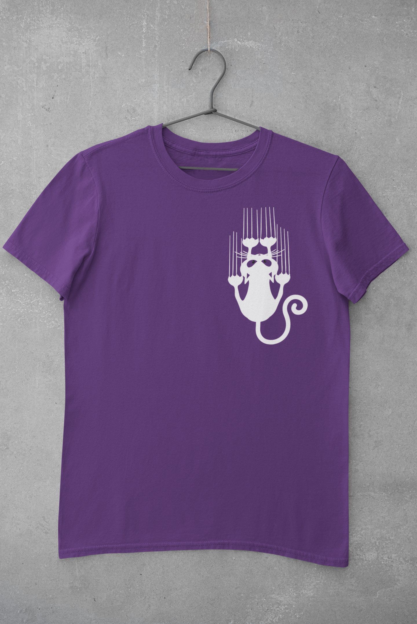Sliding Cat Mens Half Sleeves T-shirt- FunkyTeesClub