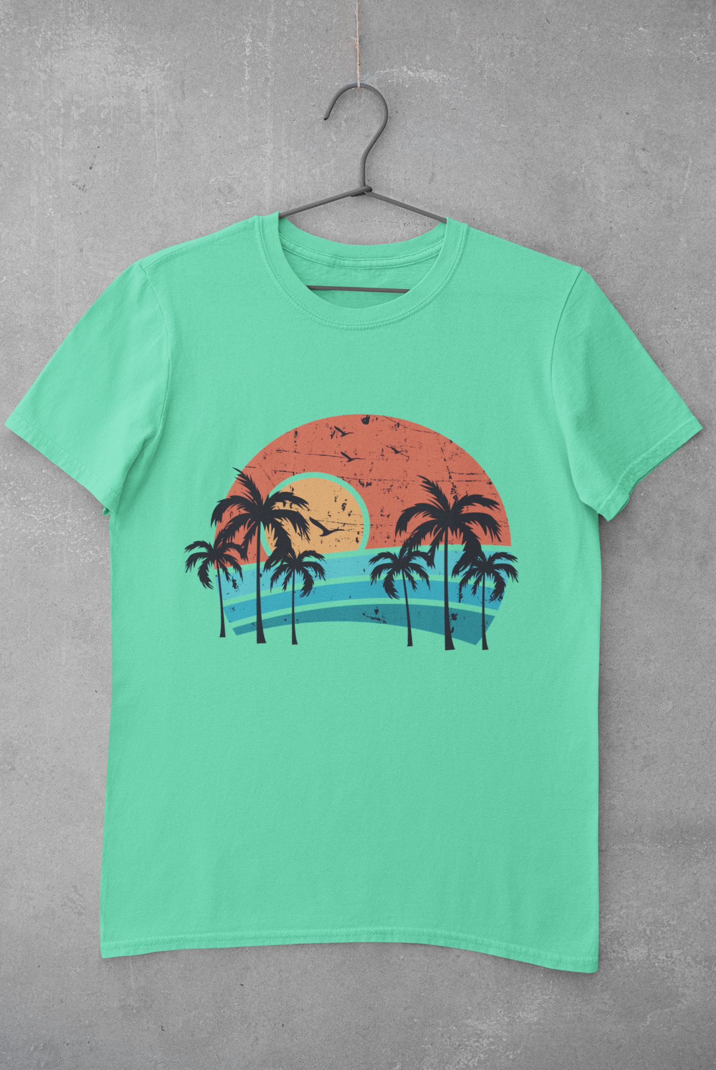 Sunset Mens Half Sleeves T-shirt- FunkyTeesClub