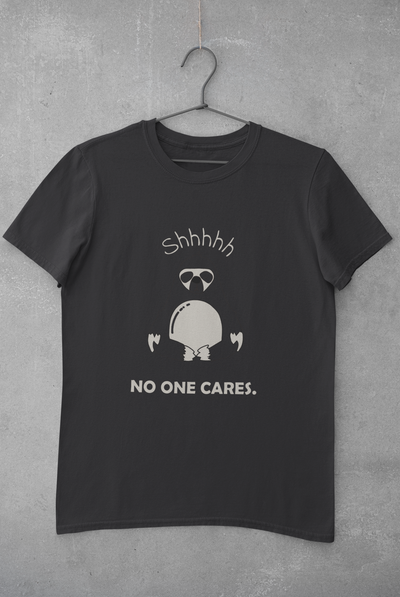 No One Cares Mens Half Sleeves T-shirt- FunkyTeesClub