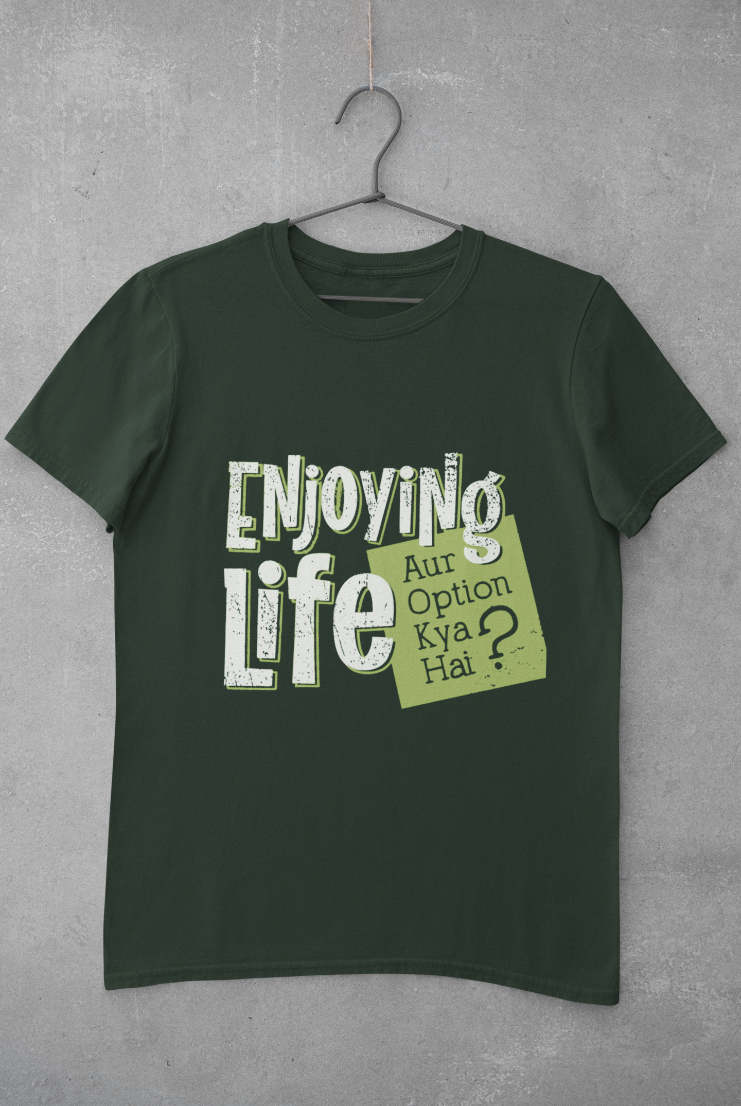Enjoying Life Mens Half Sleeves T-shirt- FunkyTeesClub