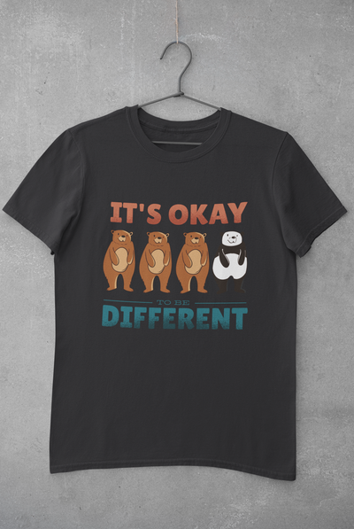 Its Okay To be Different Women Half Sleeves T-shirt- FunkyTeesClub