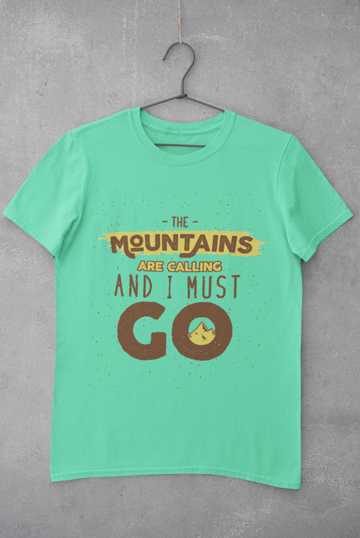 The mountains are calling and I must go Mens Half Sleeves T-shirt- FunkyTeesClub