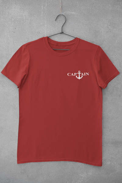 Captain Merchant Navy Mens Half Sleeves T-shirt- FunkyTeesClub