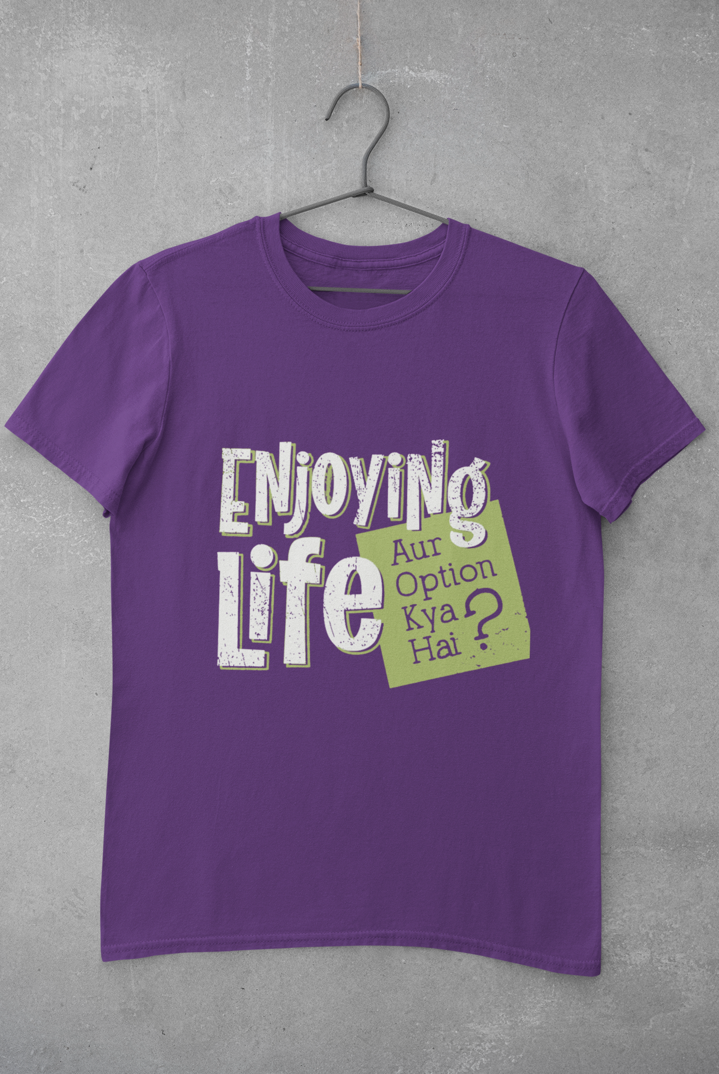 Enjoying Life Mens Half Sleeves T-shirt- FunkyTeesClub