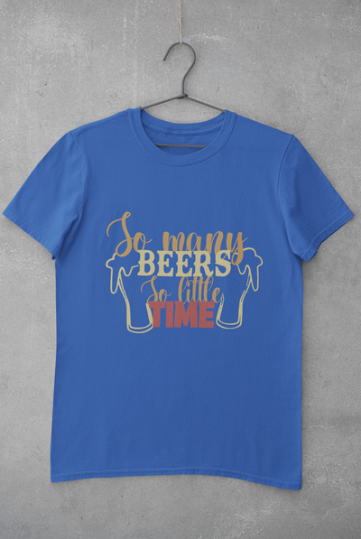 So Many Beers Mens Half Sleeves T-shirt- FunkyTeesClub