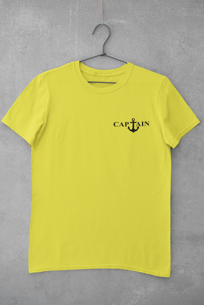 Captain Merchant Navy Mens Half Sleeves T-shirt- FunkyTeesClub