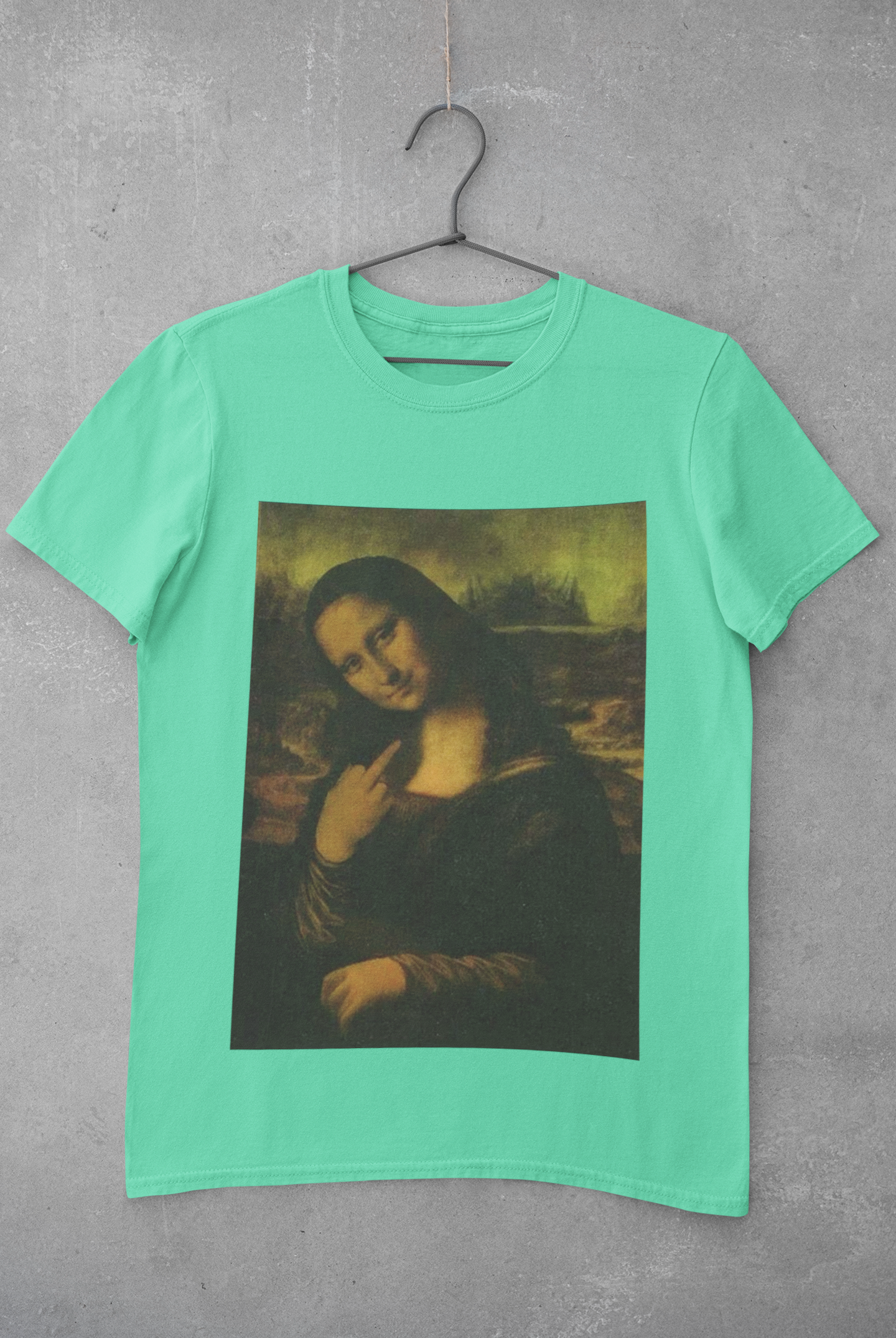 Monalisa Mens Half Sleeves T-shirt- FunkyTeesClub