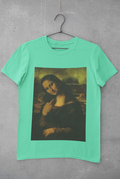 Monalisa Mens Half Sleeves T-shirt- FunkyTeesClub