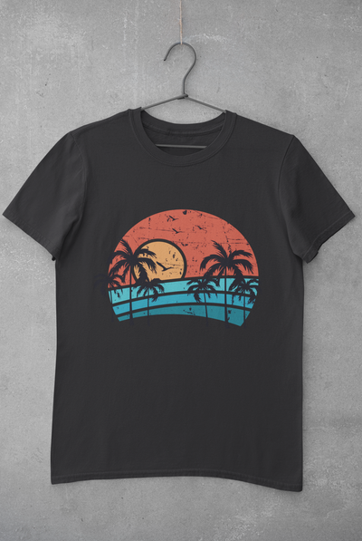 Sunset Women Half Sleeves T-shirt- FunkyTeesClub