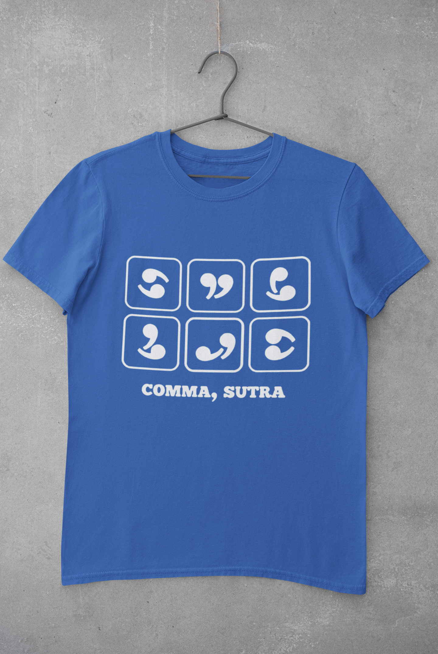 Comma Sutra Mens Half Sleeves T-shirt- FunkyTeesClub