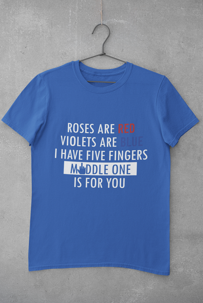 Middle One Women Half Sleeves T-shirt- FunkyTeesClub