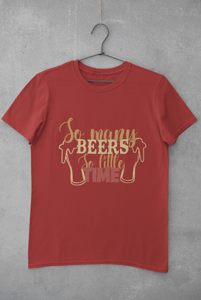 So Many Beers Women Half Sleeves T-shirt- FunkyTeesClub