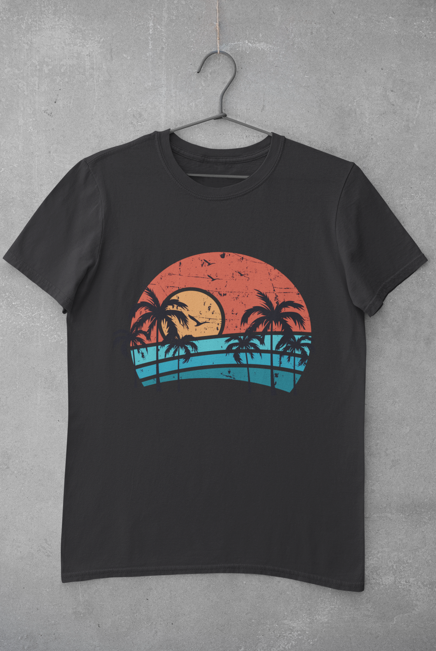 Sunset Mens Half Sleeves T-shirt- FunkyTeesClub