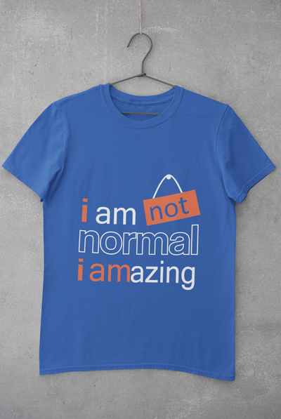 Not Normal Mens Half Sleeves T-shirt- FunkyTeesClub
