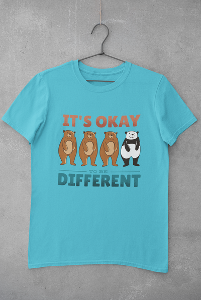 Its Okay To be Different Women Half Sleeves T-shirt- FunkyTeesClub