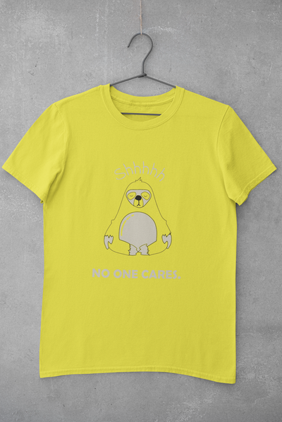 No One Cares Mens Half Sleeves T-shirt- FunkyTeesClub