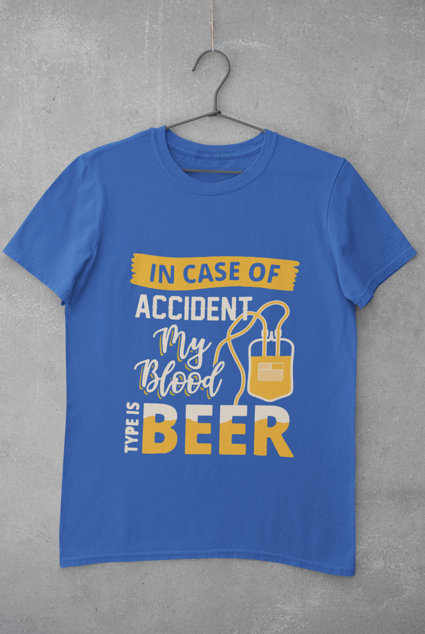 My Blood Type Is Beer Women Half Sleeves T-shirt- FunkyTeesClub
