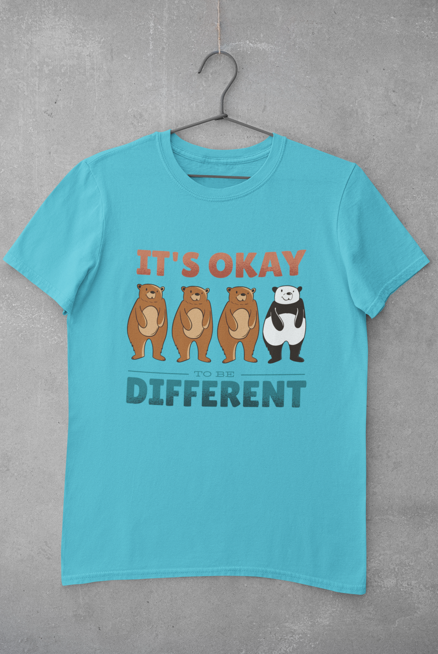 Its Okay To Be Different Mens Half Sleeves T-shirt- FunkyTeesClub