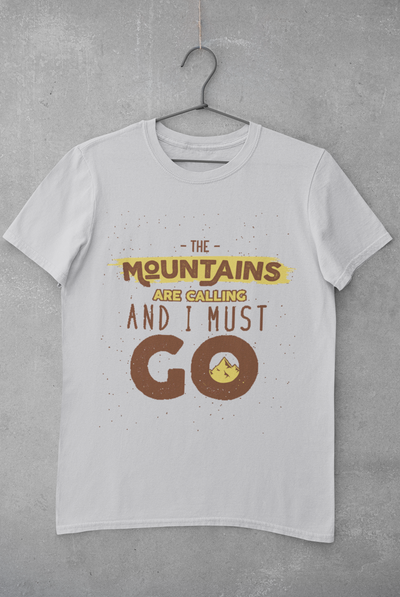 The mountains are calling and I must go Mens Half Sleeves T-shirt- FunkyTeesClub