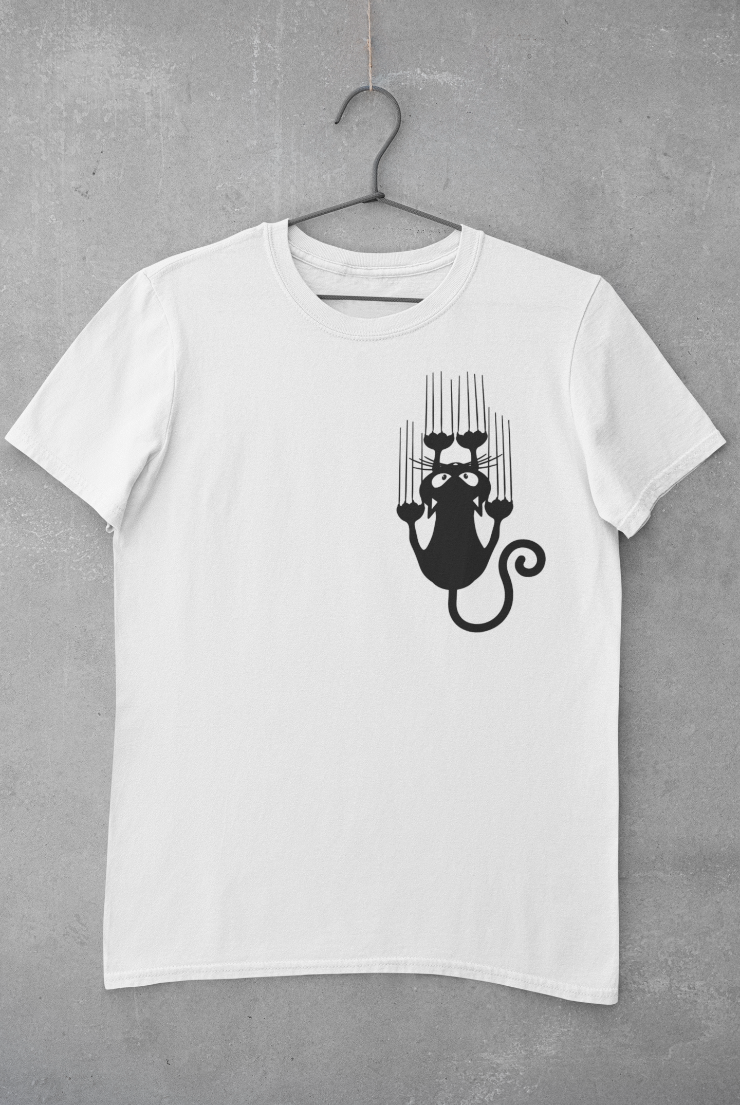 Sliding Cat Mens Half Sleeves T-shirt- FunkyTeesClub