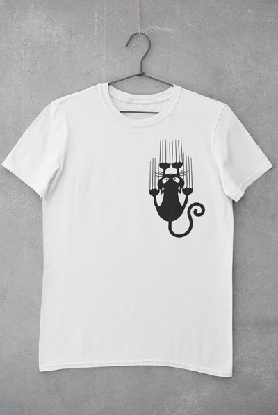 Sliding Cat Mens Half Sleeves T-shirt- FunkyTeesClub