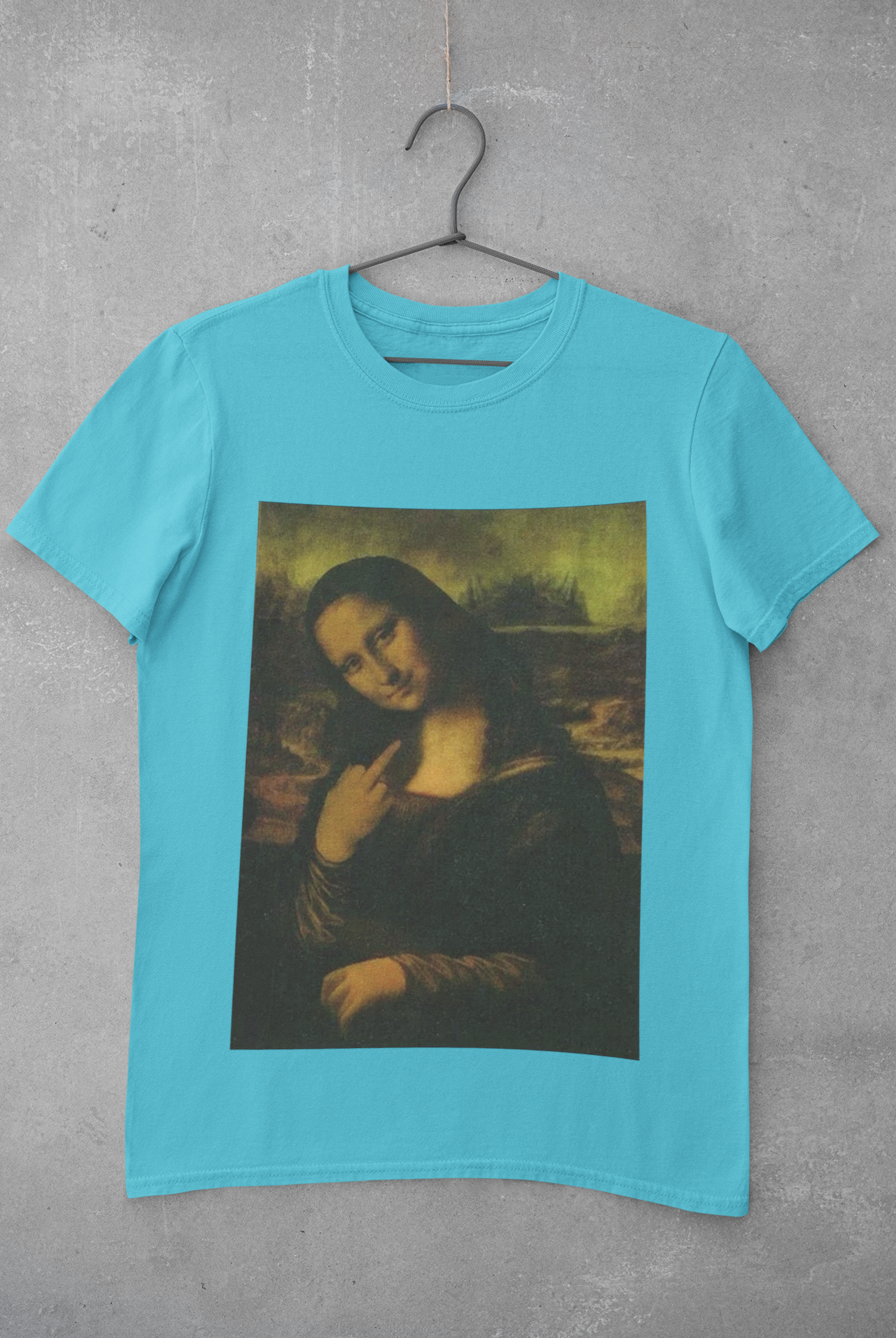 Monalisa Mens Half Sleeves T-shirt- FunkyTeesClub