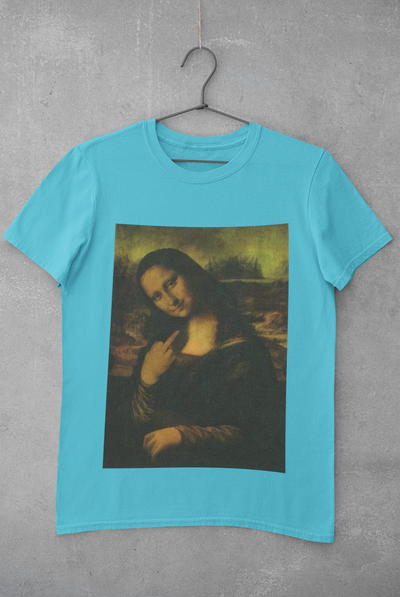 Monalisa Mens Half Sleeves T-shirt- FunkyTeesClub
