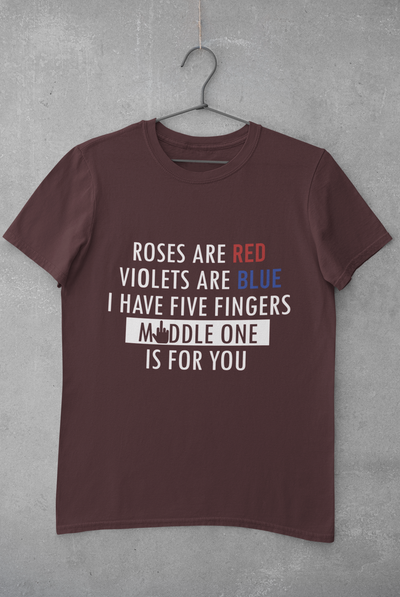 Middle One Women Half Sleeves T-shirt- FunkyTeesClub