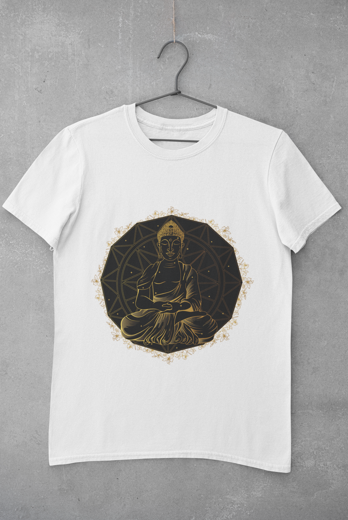 Buddha Gold Women Half Sleeves T-shirt- FunkyTeesClub