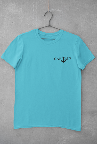 Captain Merchant Navy Mens Half Sleeves T-shirt- FunkyTeesClub