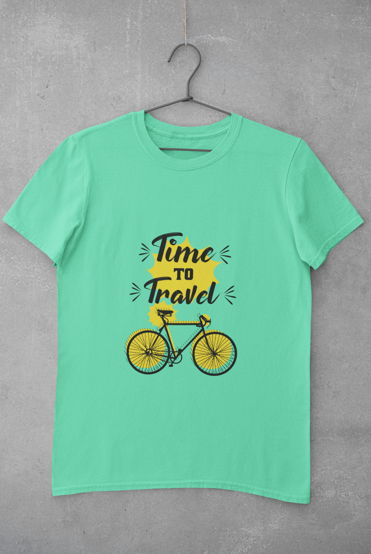 Time To Travel Mens Half Sleeves T-shirt- FunkyTeesClub
