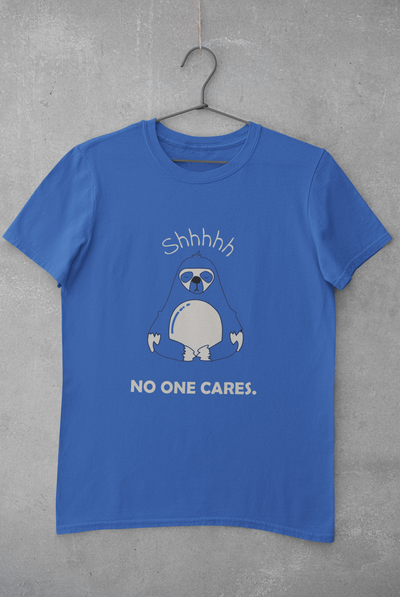 No One Cares Mens Half Sleeves T-shirt- FunkyTeesClub
