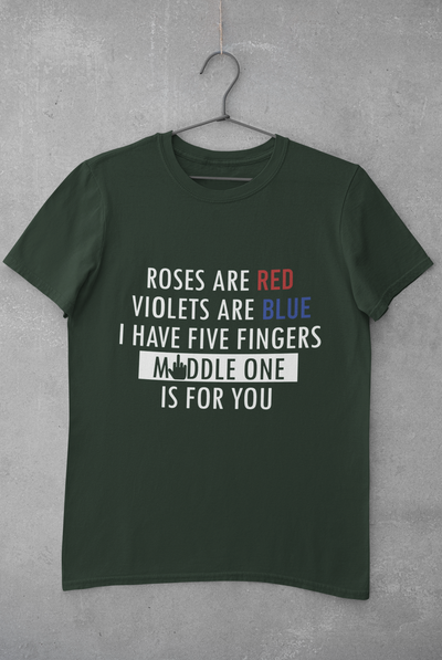 Middle One Women Half Sleeves T-shirt- FunkyTeesClub