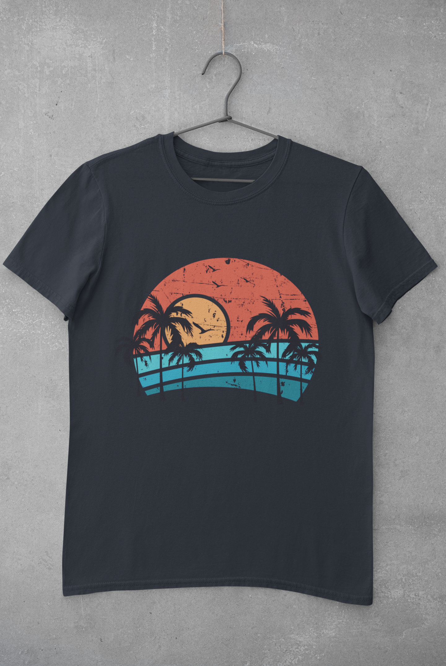Sunset Mens Half Sleeves T-shirt- FunkyTeesClub
