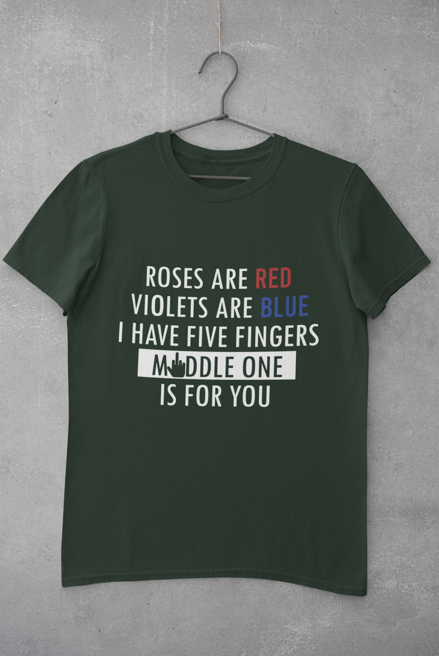 Middle One Mens Half Sleeves T-shirt- FunkyTeesClub