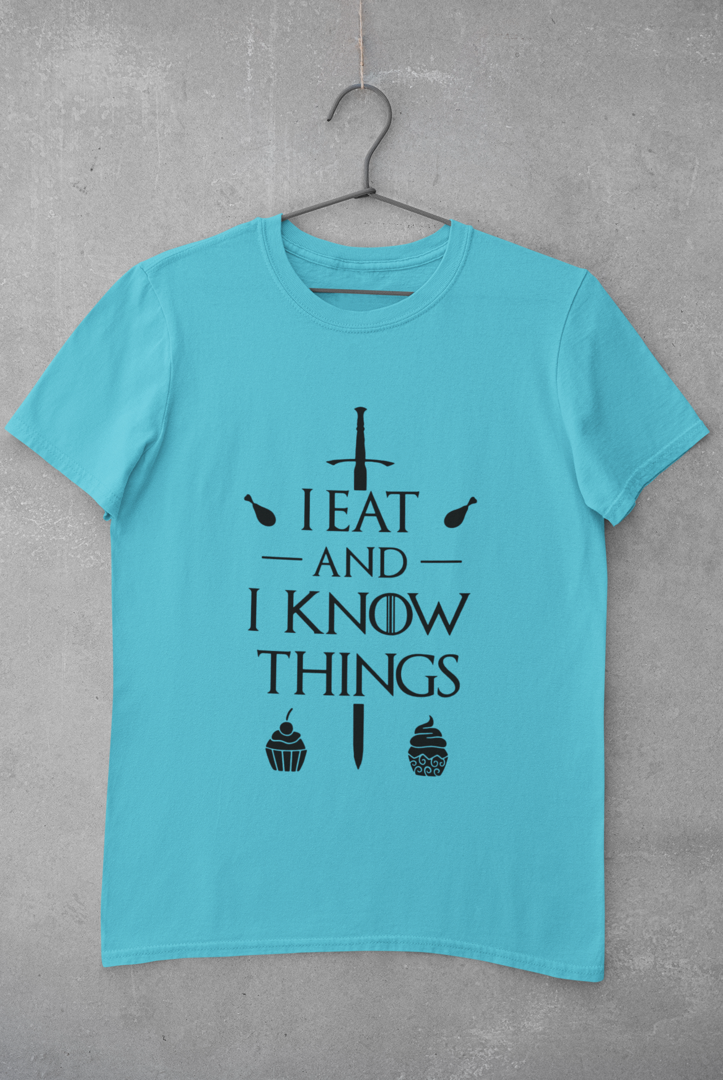 I Eat And I Know Things Funny Women Half Sleeves T-shirt- FunkyTeesClub