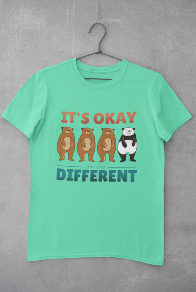 Its Okay To Be Different Mens Half Sleeves T-shirt- FunkyTeesClub