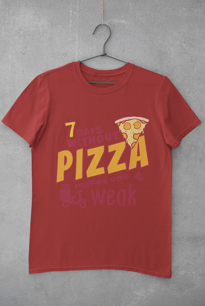 Pizza Women Half Sleeves T-shirt- FunkyTeesClub
