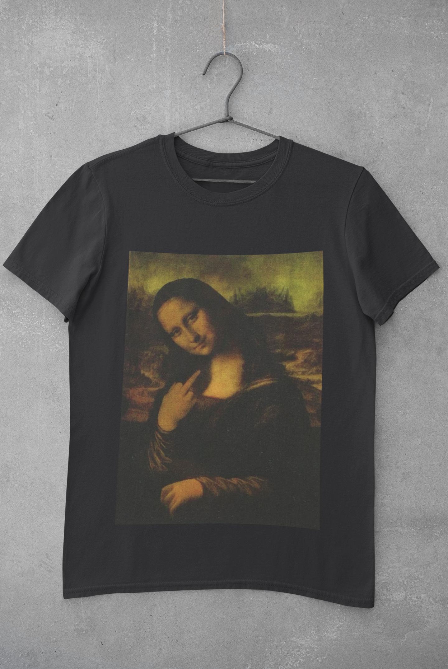 Monalisa Mens Half Sleeves T-shirt- FunkyTeesClub