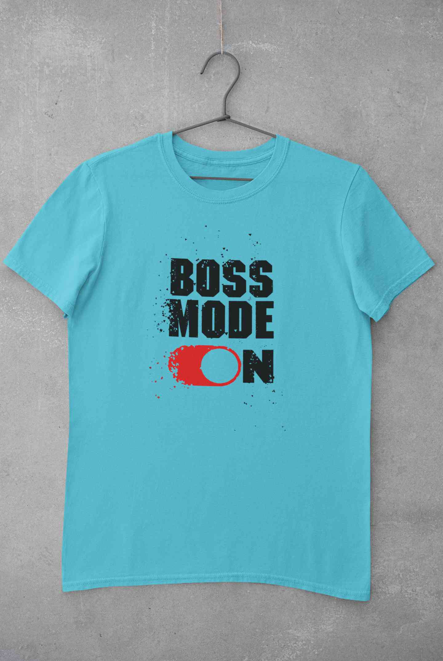 Boss Mode On Typography Mens Half Sleeves T-shirt- FunkyTeesClub