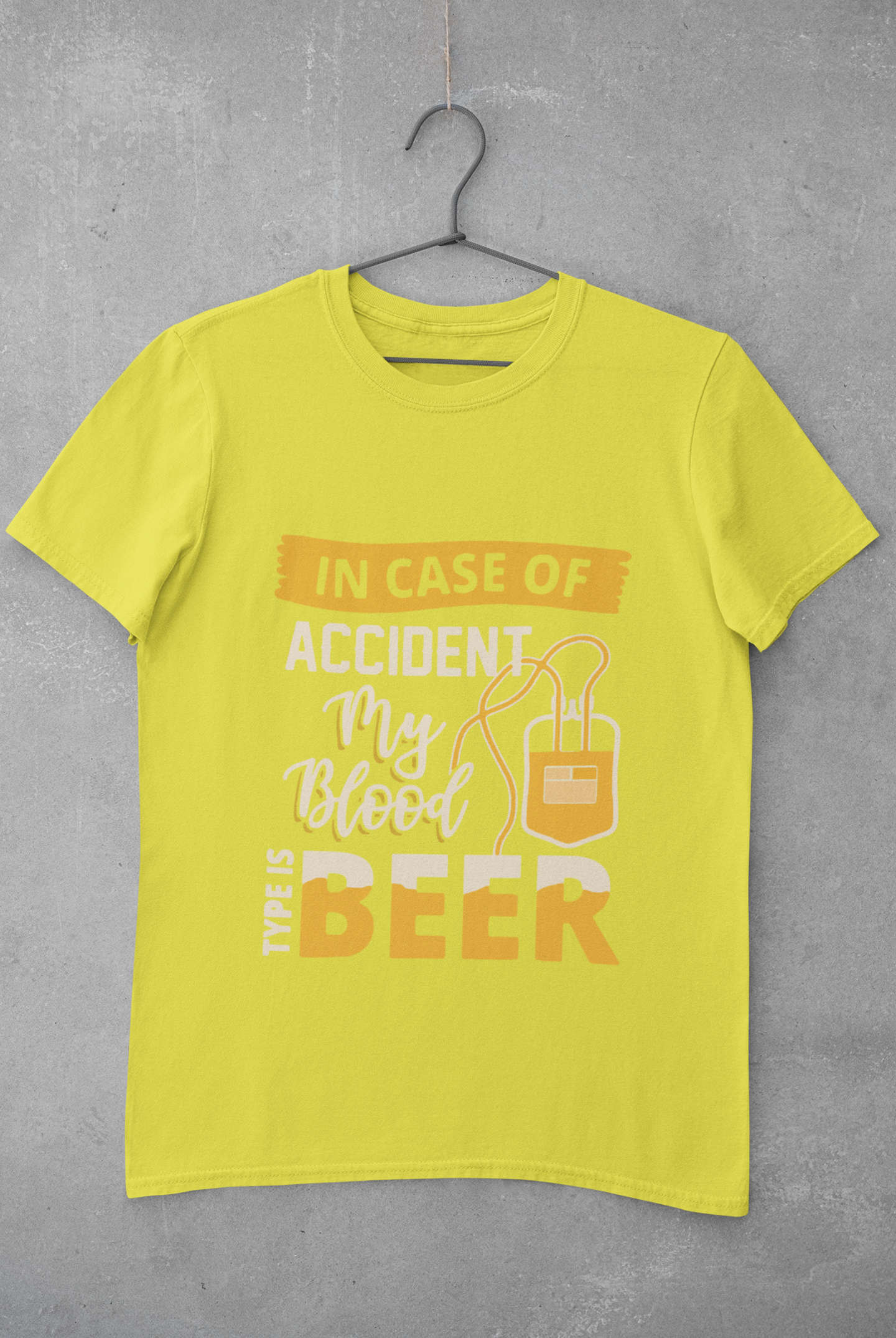 My Blood Type Is Beer Mens Half Sleeves T-shirt- FunkyTeesClub