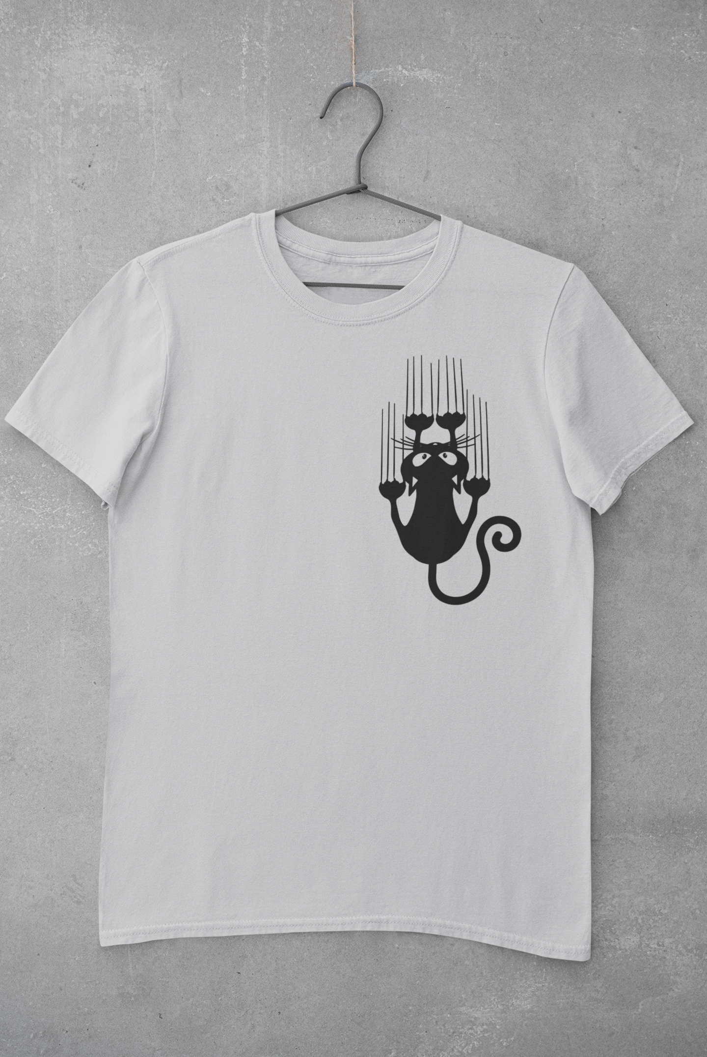 Sliding Cat Mens Half Sleeves T-shirt- FunkyTeesClub