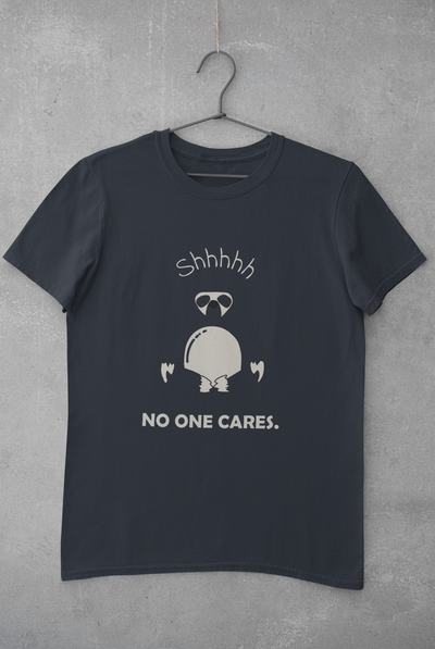 No One Cares Mens Half Sleeves T-shirt- FunkyTeesClub