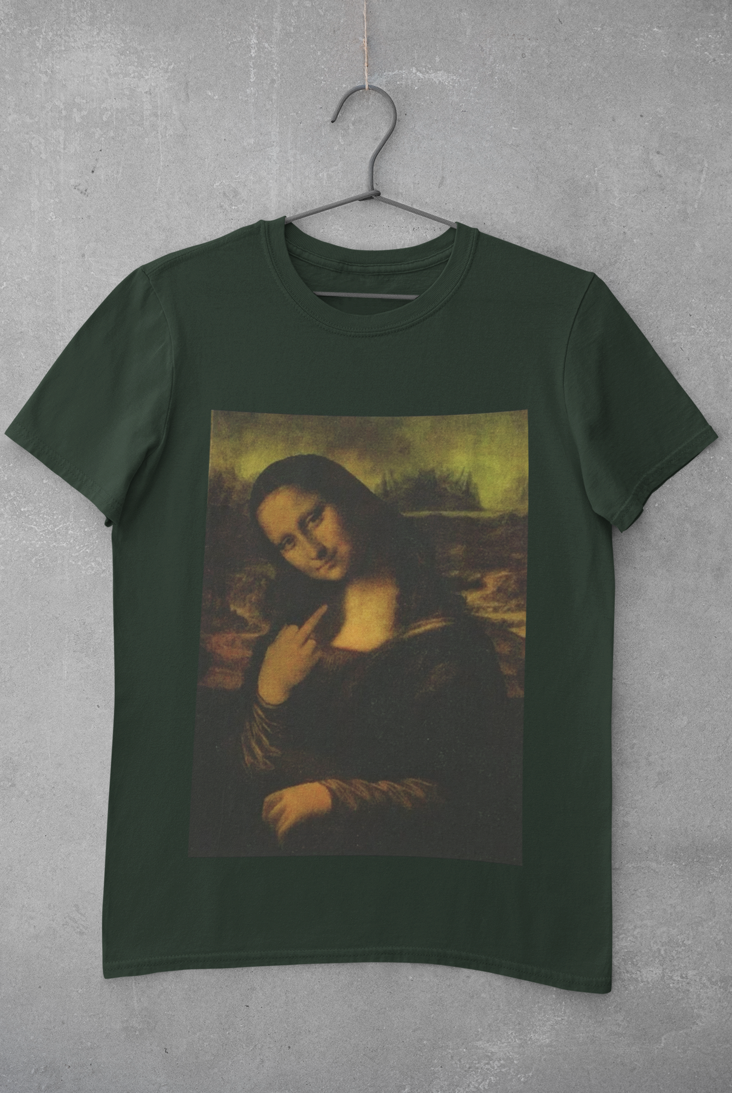 Monalisa Mens Half Sleeves T-shirt- FunkyTeesClub