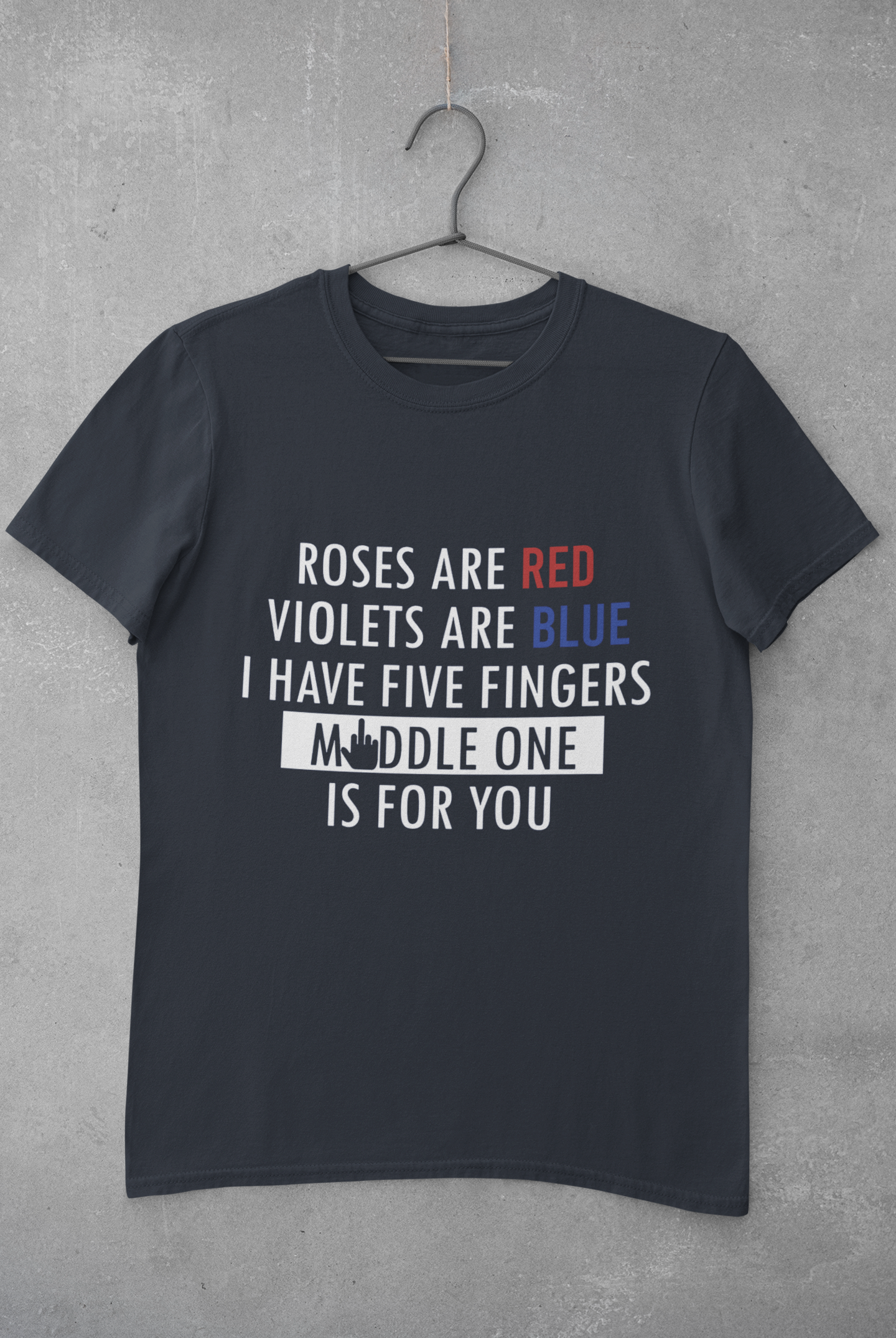Middle One Mens Half Sleeves T-shirt- FunkyTeesClub