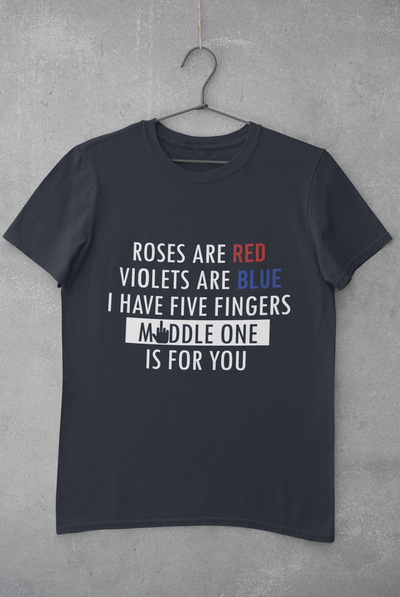 Middle One Mens Half Sleeves T-shirt- FunkyTeesClub