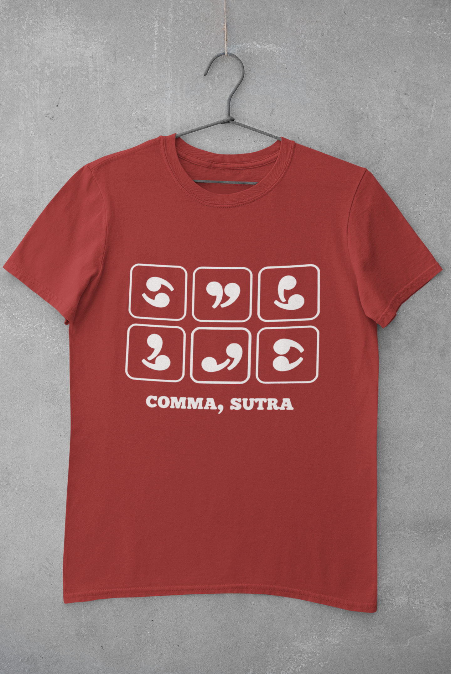 Comma Sutra Mens Half Sleeves T-shirt- FunkyTeesClub