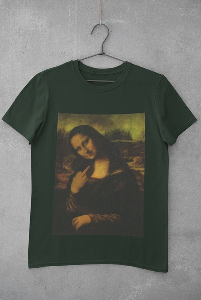 Monalisa Women Half Sleeves T-shirt- FunkyTeesClub