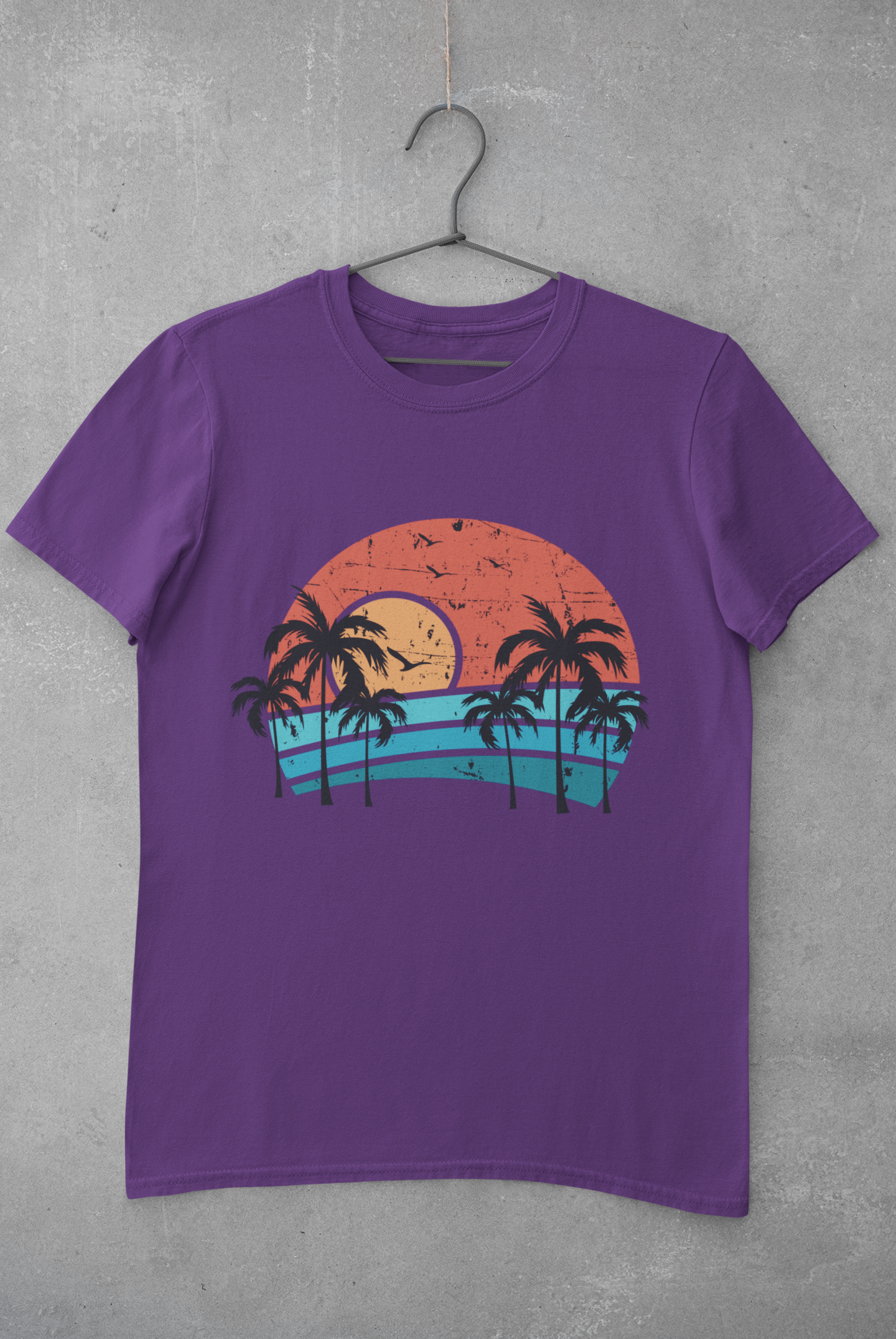 Sunset Mens Half Sleeves T-shirt- FunkyTeesClub